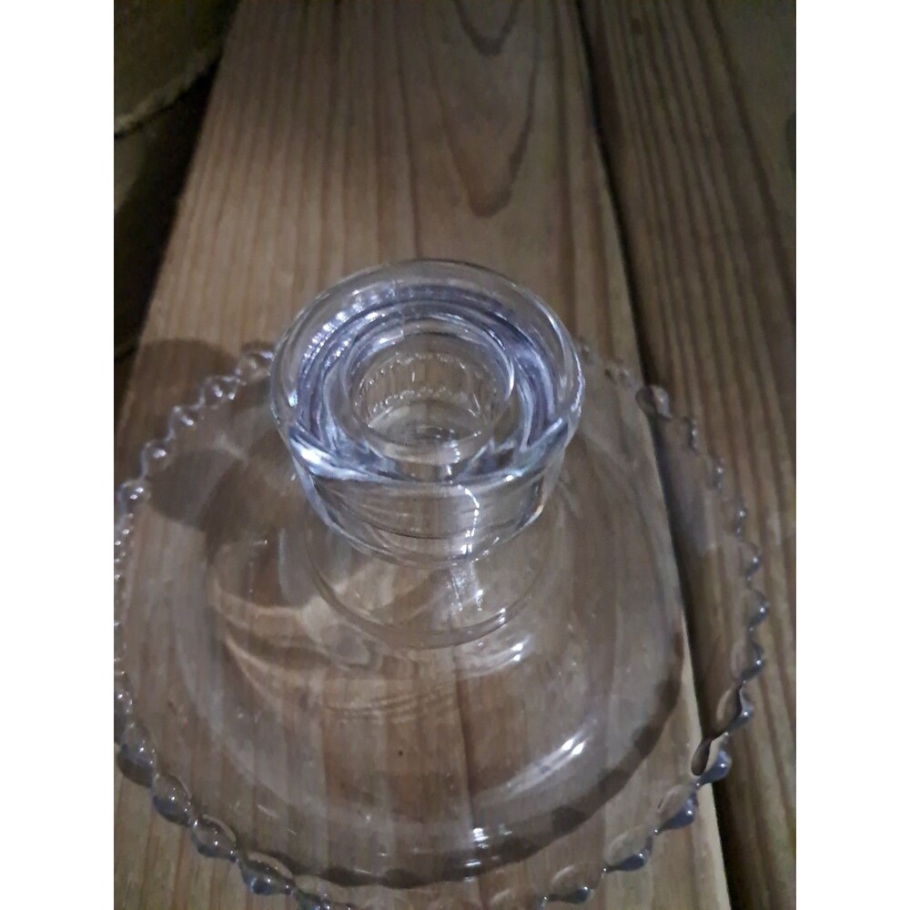 Imperial Candlewick Candle Holder Clear Glass Excellent Condition